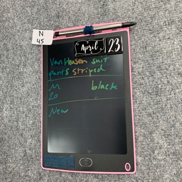 VanHeusen Suit Pants Womens 20 Black Pinstriped Straight Cut Formal Trouser - Picture 10 of 11